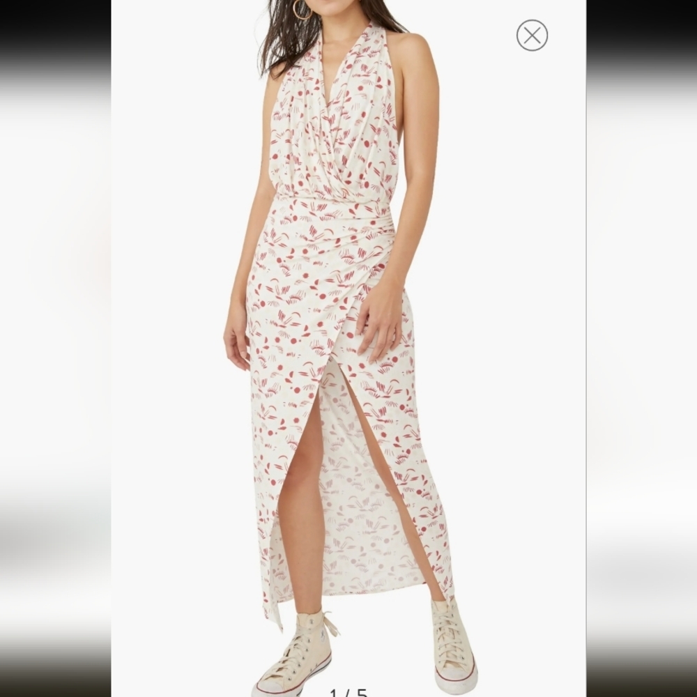 FREE PEOPLE DARIA HALTER MAXI DRESS NWT